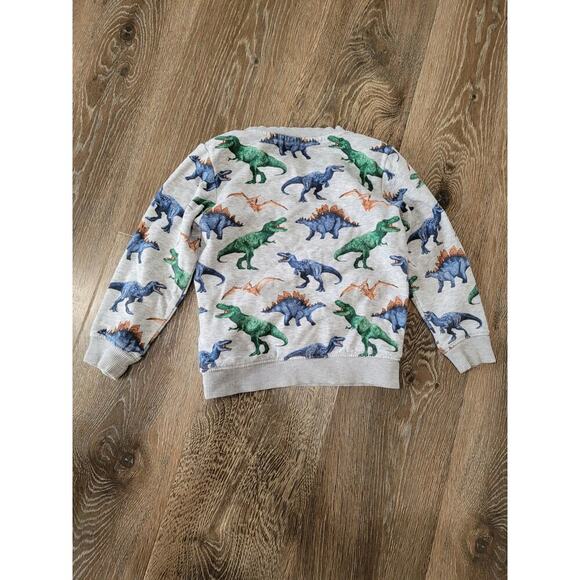 H&M Boy Dinosaur Gray Sweatshirt‎ size 4-6 year old #5 - Picture 2 of 3